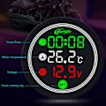 Miniatyrbillede 5 af 10: 1-timers temperaturmåler voltmeter universal til 12V motorcykel - Lufttemperatur