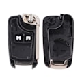 Miniatyrbillede 5 af 5: Flip fjernbetjening nøgle etui 2 knapper HU100 til Opel Sort one size