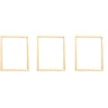3x 40x50 cm Träfotoram, idealisk för heminredning, målning och digitala målningar