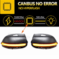 Miniatyrbild 4 av 11: För VW Passat B7 CC Scirocco MK3 Jetta MK6 EOS Beetle R LED Dynamisk Blinkers Blinkers Sekventiell Sidospegel Blinkers Vänster och Höger Left and Right