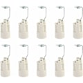Miniatyrbilde 1 av 10: Galaxy E14-lampsockel Justerbar E14-lamphållare Adapter E14-lamphållare Sockelstöd 10 st (hvit)