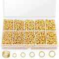 Pikkukuva 8 / 8: DIY-korujen tarvikkeet 4600 kpl korujen valmistussarja hyppyrengas suljettu rengas avoin rengas rengaskorujen tarvikkeet kulta ja hopea setti Gold and Silver