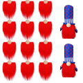 Miniatyrbild 1 av 11: Rund träkula DIY handgjord dvärg dvärg prydnader ny produkt Bright red