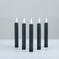 Miniatyrbilde 3 av 8: 6 stk. Jule-, Valentinsdag- og bryllupsbølgemunn fjernkontroll lang stang elektronisk stearinlys Black shell 16.5 cm