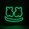 Miniatyrbild 1 av 2: Marshmallow DJ-huvudskydd LED-upplyst EVA-huvudskyddsmask Green