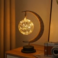 Pikkukuva 2 / 11: Led-koristevalot tähtikuuvalot omena jouluvalot syntymäpäivälahja käsintehty hamppuköysi usb rauta yövalo Color-Five-pointed star battery