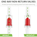 Miniatyrbillede 4 af 5: pcs Akvarie luft pumpe kontrolventiler En-vejs kontrolventiler Pumpe Pro
