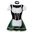 Miniatyrbilde 1 av 2: Oktoberfest-kostyme for karnevalfest, ølkostyme for jenter, kjole-sett 31644 green L/XL