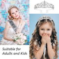 Miniatyrbilde 6 av 10: Krystall Rhinestone Krone Coiffure Krone Tiara MØRK BLÅ Mørk blå Dark blue