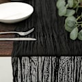 Miniatyrbilde 10 av 11: Bohemsk bordløper for rustikk bryllupsdekorasjon flerfarget ny blågrå 90x400