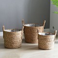 Miniatyrbild 4 av 11: Halmplanta extra stor extra stor krukväxt blomkorg växtkorg vävd golv inomhus bonsai White fishing net with bulging belly large