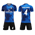 Miniatyrbilde 1 av 11: Real Madrid Fotballdrakt Regnbue Stjerneutgave Sergio Ramos Nr. 4 Fotballdraktsett For Barn Voksne zV 22(120-130CM) 22(120-130CM) 22(120-130CM)