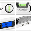 Miniatyrbild 4 av 5: Digitalt vattenpass, 400 mm 360 graders inklinometer digital vinkelmätare elektroniskt vattenpass med magnet, digitalt vattenpass lutningstestare linjal