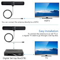 Miniatyrbillede 2 af 5: 25 Mile Rækkevidde Antenne TV Digital HD 4K Antenne Digital Indendørs HD Sort one size