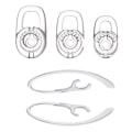 Miniatyrbillede 3 af 5: 10x Silikone ørepropper med 360 graders roterende ørekrog til Plantronics M70