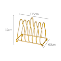 Miniatyrbillede 7 af 7: Lys luksus stil coaster opbevaringshylde hylde te coaster holder hylde isolering pad grydeholder køkken smedejern bestik rack small 2pc
