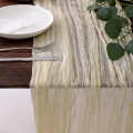 Miniatyrbilde 7 av 11: Bohemsk bordløper for rustikk bryllup sennepsgul 90x400