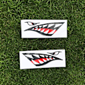 Miniatyrbillede 2 af 5: Hajtænder Mund Decals Stickers Kajak Båd Fiskeri Kano Grafik