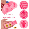 Miniatyrbillede 4 af 11: 4 stk. Humla-forme - Honeycomb Solros- og cupcake-kagedekoration Sukker Chokolade Slikforme