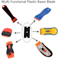 Miniatyrbillede 2 af 5: Bil Klistermærke Fjerner 100 stk. Plastik Barberblade Kanter til 1,5 tommer
