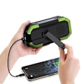 Miniatyrbild 3 av 3: Multifunktionell nödradio för katastrofberedskap - Utomhuscamping, handvevad solcellsladdning, kort, Bluetooth-radio - Kamouflageblå Camouflage blue 5000mah