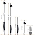 Pikkukuva 4 / 11: SAFELIFE 1/4\" FNPT Extended Reach Dual Head Air Chuck, 14.6'' Extended tilt lock tire pump chuck with grip handle, 2-way Connecti 9.4inch