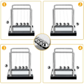 Miniatyrbilde 5 av 5: Newtons pendel, stor Newtons vugge 18 cm pendel Newtons kuler Newtons sving Vitenskapsspill Kontorpultdekorasjon