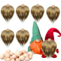 Pikkukuva 6 / 11: Pyöreä puinen pallo DIY käsintehty kääpiö kääpiö koristeet uusi tuote Frost Brown (Curly)