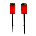 Miniatyrbilde 1 av 5: 2 stk utendørs gravlys vanntett stearinlyslampe solcelledrevet elektrisk lampe Jikaix rød med bakkeinnsats Red with Ground Insertion