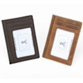 Miniatyrbild 5 av 5: RFID-korthållare med sedelfack - Äkta läder doftar kvalitet DARK BROWN
