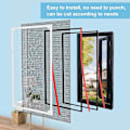 Pikkukuva 4 / 10: 2024, Skärbar magnetisk flugskärm fönster 130 cm x 150 cm, tvättbar insektsnät fönster för alla fönster Sma
