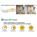 Miniatyrbilde 5 av 8: LED-lys med justerbar lysstyrke, lang batterilevetid, fjernkontroll, intelligent magnetisk nattlampe Remote Control Warm 1pc
