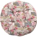 Stolehynde, Rund, Siddehynde, Blomstermønster, Dyreprint, Siddehynde, 40 cm, Bomuld og Linned, Pink