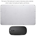 Pikkukuva 4 / 5: Ladattava Bluetooth-näppäimistö ja -hiiriyhdistelmä Ohut kannettava kompakti langaton hiirisetti Android Windows -tabletille, iPadiin, iOS:lle black