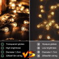 Miniatyrbild 5 av 8: Globe ljusslinga Fe-ljus Batteridriven 10M 80LED ljusslinga med fjärrkontroll Vattentät Inomhus Utomhus Hängande lampor Dekorativa Jul L