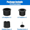 Miniatyrbillede 2 af 5: 8 stk Paraply Bas Stativ Hul Ring Prop og Dæksel og Cap Patio Paraply Stand Stand Bas Stabilisator