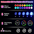 Miniatyrbilde 4 av 8: 15 LED undervannsbassenglys 16 farger undervannsdamlys med sugekopper IP68 vanntett badekarlys for fontene akvarier