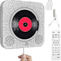 Miniatyrbilde 1 av 8: Bærbar CD-spiller med Bluetooth - Veggmonterbart hjemmekinosystem med FM-radio og fjernkontroll Black Friday 2023