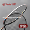 Miniatyrbild 2 av 6: Lättaste 10U G4 13KG 100% kolfiber badmintonracket strängad max spänning 35LBS professionell träningsracket väskor för vuxna lila Lila
