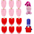 Pikkukuva 1 / 11: Pyöreä puinen pallo DIY käsintehty kääpiö kääpiö koristeet uusi tuote Pink + bright red