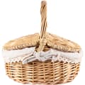 Vävd korg i rotting för frukt, bröd, grönsaker - 1 st picknickkorg för hemförvaring