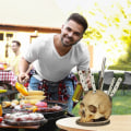 Miniatyrbild 7 av 10: Knivhållare i form av dödskalle, skräckhuvudformad knivhållare, knivförvaring för köksbänk, kökskelettförvaring knivhållare, gotiskt kök