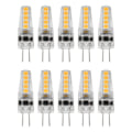Miniatyrbilde 1 av 10: 10 stk G4 LED-pærer 2W Bi Pin Base Dimbare pærer til lysekrone Taklampe Bordslampe Varm hvit 3000K AC 12‑24V