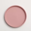 Miniatyrbilde 1 av 11: Keramisk rund blomsterpotte vannbrett dekorasjon Morandi pigment brennende base fortykket pute vannbrett Pink 22*2.8cm (inner diameter 20.5cm)
