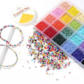 Miniatyrbillede 3 af 5: DIY - Perleæske - Seed beads - 4mm - 4800st - Smykkefremstilling flerfarvet