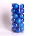 Julekuler for dekorasjon 24 stk. safir sapphire 6cm24 Pcs