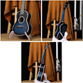Miniatyrbild 5 av 5: Gitarrstativ i Trä, Gitarrhållare, Bärbart Stativ, Violinstativ, Vit