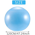 Miniatyrbild 2 av 5: 120 cm stor bubbelboll Magic bubbelbollar Transparent studsballong Uppblåsbar vattenboll Strandträdgårdsboll Mjuk Blå Blue