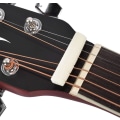 Miniatyrbild 3 av 5: Akustisk gitarr sadel och mutter, rent ben, elfenbensfärgad, för 6-strängad