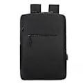 Pikkukuva 1 / 3: Matkailuun sopiva kannettava reppu, ohut, kestävä, USB-latausportti, vedenpitävä laukku, musta black
